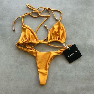 9.0 Swim Mustard bikini set XS